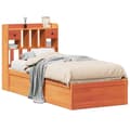 Miniatyrbilde 3 av 11: vidaXL Sengeramme uten madrass voksbrun 100x200 cm heltre furu