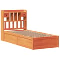 Miniatyrbilde 4 av 11: vidaXL Sengeramme uten madrass voksbrun 100x200 cm heltre furu