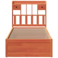Miniatyrbilde 5 av 11: vidaXL Sengeramme uten madrass voksbrun 100x200 cm heltre furu