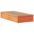 Miniatyrbilde 6 av 11: vidaXL Sengeramme uten madrass voksbrun 100x200 cm heltre furu