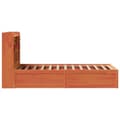 Miniatyrbilde 7 av 11: vidaXL Sengeramme uten madrass voksbrun 100x200 cm heltre furu