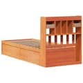 Miniatyrbilde 8 av 11: vidaXL Sengeramme uten madrass voksbrun 100x200 cm heltre furu