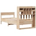 Miniatyrbilde 7 av 11: vidaXL Seng med bokhylle uten madrass 75x190 cm heltre furu
