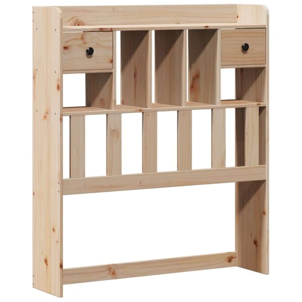 vidaXL Seng med bokhylle uten madrass 75x190 cm heltre furu