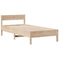 Miniatyrbilde 9 av 11: vidaXL Seng med bokhylle uten madrass 75x190 cm heltre furu