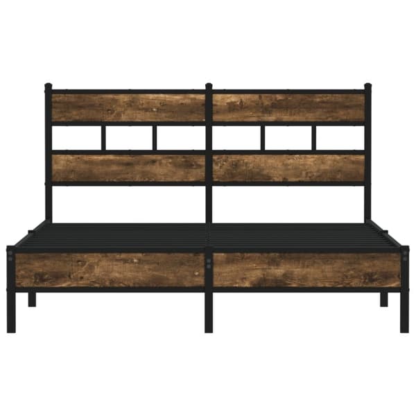 vidaXL sengeramme m. sengegavl 140x200 cm uden madras sonoma-eg