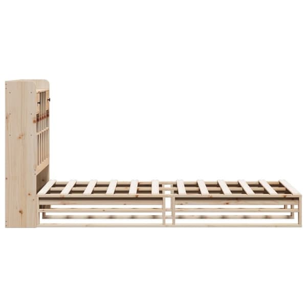 vidaXL Sänky kirjahyllyllä ilman patjaa 75x190 cm täysi mänty