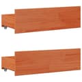 Miniatyrbilde 10 av 11: vidaXL Seng med bokhylle uten madrass voksbrun 140x190 cm heltre furu