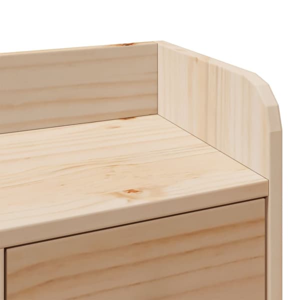 vidaXL Seng med bokhylle uten madrass 90x200 cm heltre furu