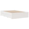 Miniatyrbilde 7 av 11: vidaXL Sengeramme uten madrass med skuffer hvit 140x190 cm heltre furu