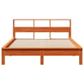Miniatyrbilde 5 av 10: vidaXL Sengeramme uten madrass brun 150x200 cm heltre furu