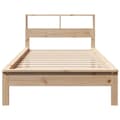 Miniatyrbilde 5 av 10: vidaXL Seng med bokhylle uten madrass 75x190 cm heltre furu