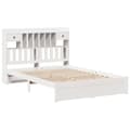 Miniatyrbilde 4 av 11: vidaXL Seng med bokhylle uten madrass hvit 140x190 cm heltre furu