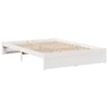 Miniatyrbilde 6 av 11: vidaXL Seng med bokhylle uten madrass hvit 140x190 cm heltre furu