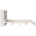 Miniatyrbilde 8 av 11: vidaXL Seng med bokhylle uten madrass hvit 140x190 cm heltre furu