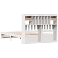 Miniatyrbilde 9 av 11: vidaXL Seng med bokhylle uten madrass hvit 140x190 cm heltre furu