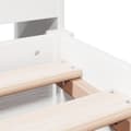 Miniatyrbilde 10 av 11: vidaXL Seng med bokhylle uten madrass hvit 135x190 cm heltre furu