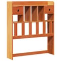 Miniatyrbilde 6 av 11: vidaXL Seng med bokhylle uten madrass voksbrun 90x200 cm heltre furu