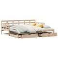 Miniatyrbillede 3 af 11: vidaXL daybed med udtræk og skuffer uden madras 90x190 cm