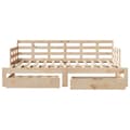 Miniatyrbillede 5 af 11: vidaXL daybed med udtræk og skuffer uden madras 90x190 cm