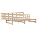 Miniatyrbillede 6 af 11: vidaXL daybed med udtræk og skuffer uden madras 90x190 cm