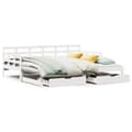 Miniatyrbillede 3 af 11: vidaXL daybed med udtræk og skuffer uden madras 90x190 cm hvid