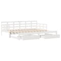 Miniatyrbillede 4 af 11: vidaXL daybed med udtræk og skuffer uden madras 90x190 cm hvid