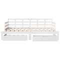 Miniatyrbillede 5 af 11: vidaXL daybed med udtræk og skuffer uden madras 90x190 cm hvid