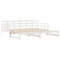 Miniatyrbillede 6 af 11: vidaXL daybed med udtræk og skuffer uden madras 90x190 cm hvid