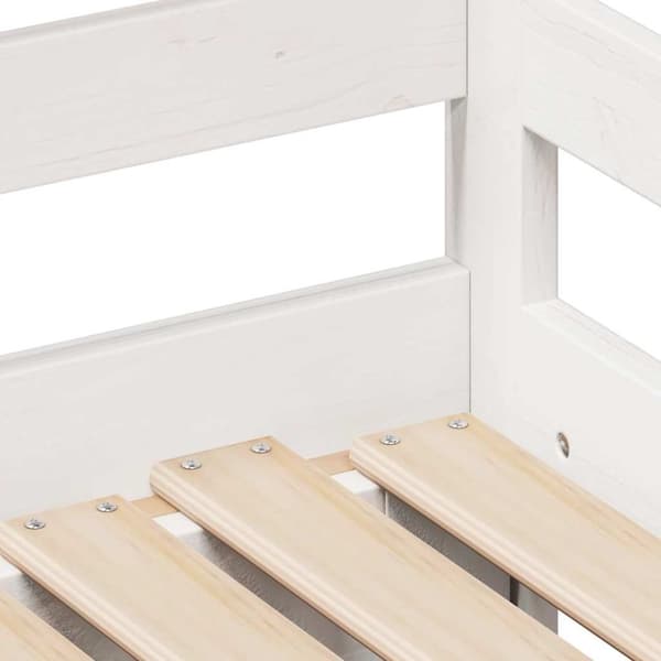 vidaXL Dagbädd utdragbar med lådor utan madrass vit 90x190 cm