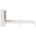 Miniatyrbilde 8 av 11: vidaXL Seng med bokhylle uten madrass hvit 75x190 cm heltre furu