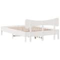 Miniatyrbilde 9 av 11: vidaXL Sengeramme uten madrass hvit 140x200 cm heltre furu