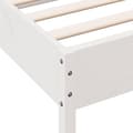 Miniatyrbilde 10 av 11: vidaXL Sengeramme uten madrass hvit 140x200 cm heltre furu