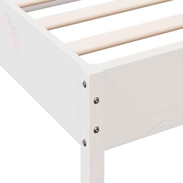 vidaXL Sengeramme uten madrass hvit 140x200 cm heltre furu