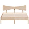 Miniatyrbilde 5 av 11: vidaXL Sengeramme uten madrass hvit 135x190 cm heltre furu