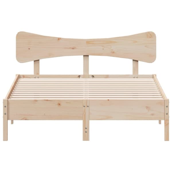 vidaXL Sengeramme uten madrass hvit 135x190 cm heltre furu