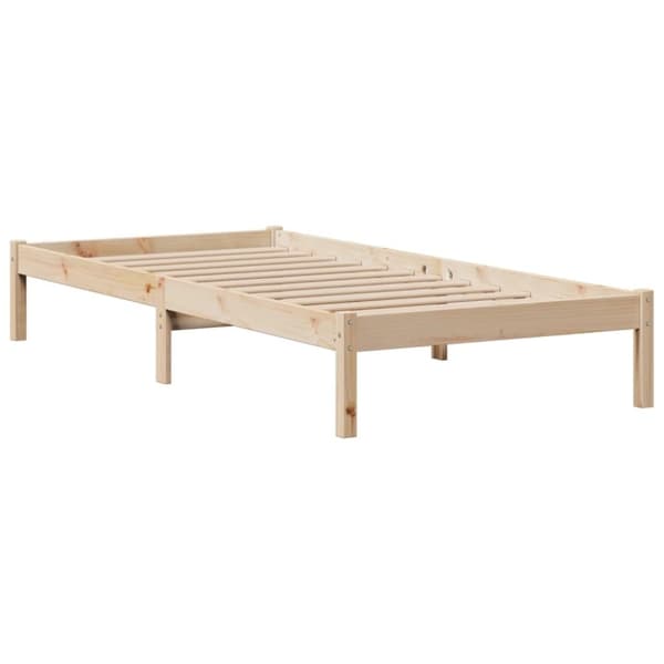 vidaXL Sänky kirjahyllyllä ilman patjaa 90x190 cm täysi mänty