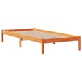 Pikkukuva 6 / 11: vidaXL Sänky/kirjahylly ilman patjaa vahanruskea 90x200 cm täysi mänty