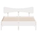 Miniatyrbilde 5 av 11: vidaXL Sengeramme uten madrass hvit 135x190 cm heltre furu