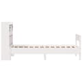Miniatyrbilde 6 av 11: vidaXL Seng med bokhylle uten madrass hvit 100x200 cm heltre furu