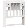Miniatyrbilde 8 av 11: vidaXL Seng med bokhylle uten madrass hvit 100x200 cm heltre furu