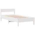 Miniatyrbilde 9 av 11: vidaXL Seng med bokhylle uten madrass hvit 100x200 cm heltre furu