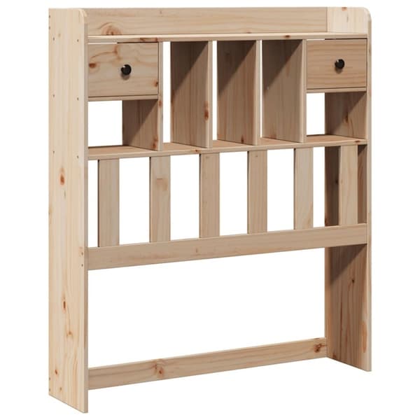 vidaXL Seng med bokhylle uten madrass 75x190 cm heltre furu