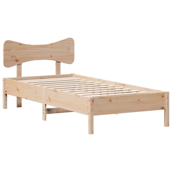 vidaXL Sängynrunko ilman patjaa 75x190 cm täysi mänty