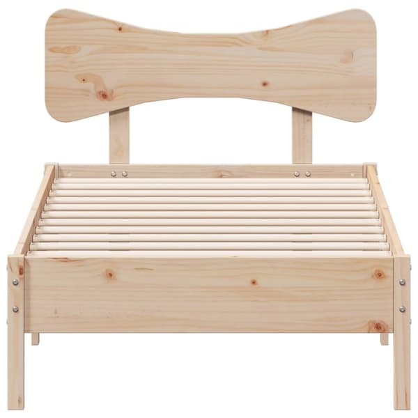 vidaXL Sängynrunko ilman patjaa 75x190 cm täysi mänty