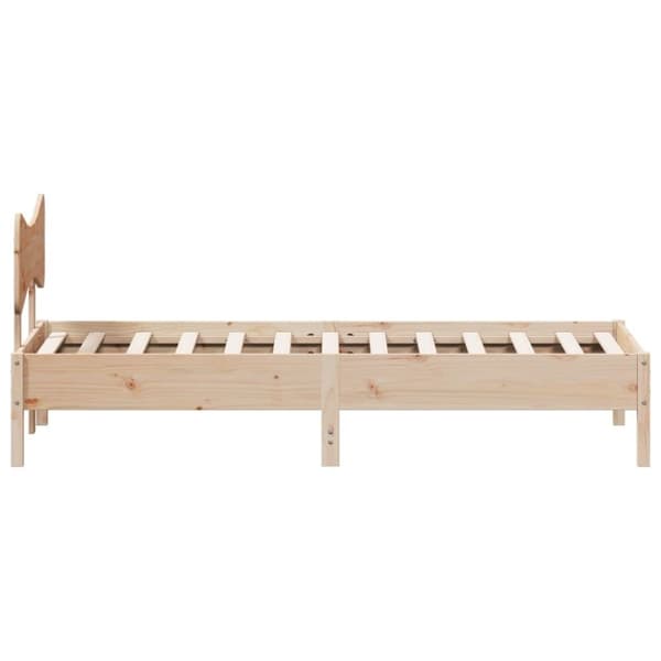 vidaXL Sängynrunko ilman patjaa 75x190 cm täysi mänty