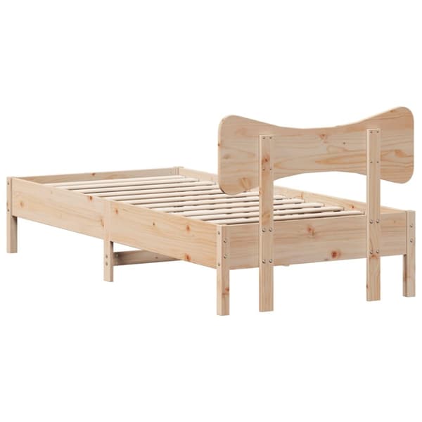 vidaXL Sängynrunko ilman patjaa 75x190 cm täysi mänty