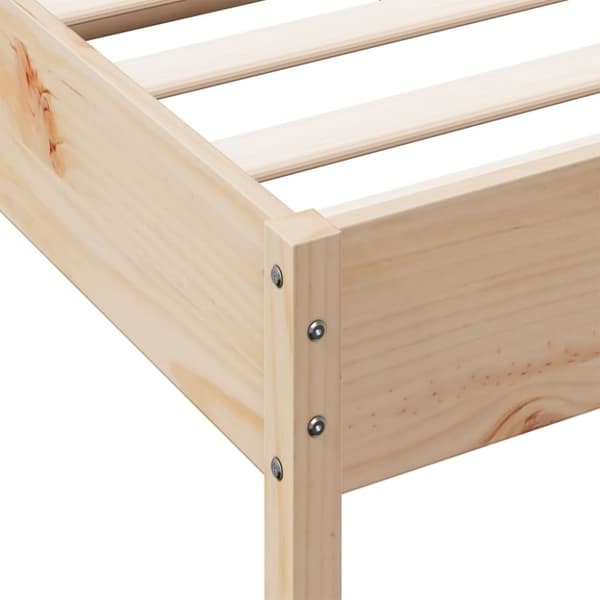 vidaXL Sängynrunko ilman patjaa 75x190 cm täysi mänty
