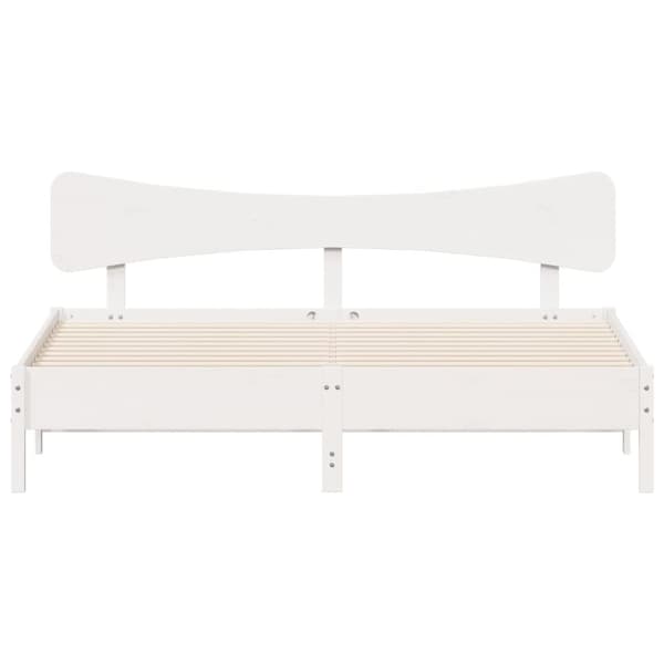 vidaXL Sengeramme uten madrass hvit 180x200 cm heltre furu