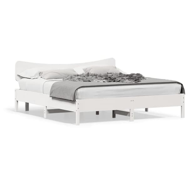 vidaXL Sengeramme uten madrass hvit 160x200 cm heltre furu